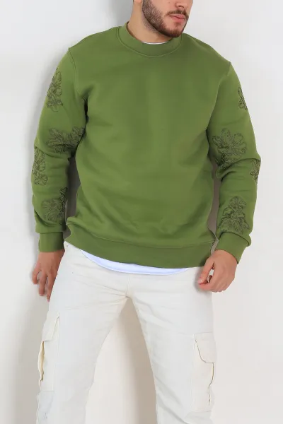 yesil-relaxed-fit-uc-ip-sardonlu-nakis-detayli-erkek-sweatshirt-311183