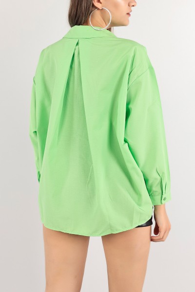 yesil-salas-poplin-bayan-gomlek-113570
