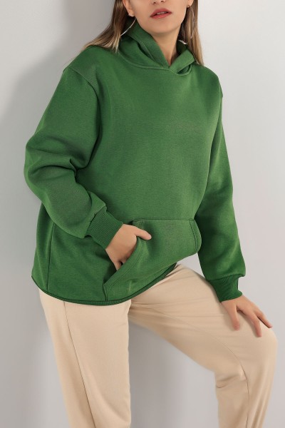 Yeşil Şardonlu Bayan Sweat 136524
