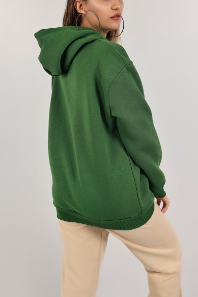 Yeşil Şardonlu Bayan Sweat 136524