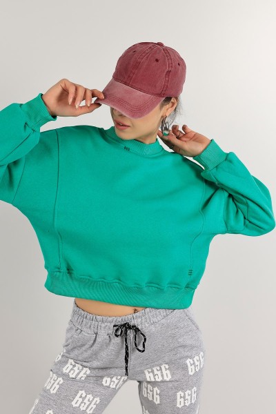 Yeşil Şardonlu Bayan Sweat 140752