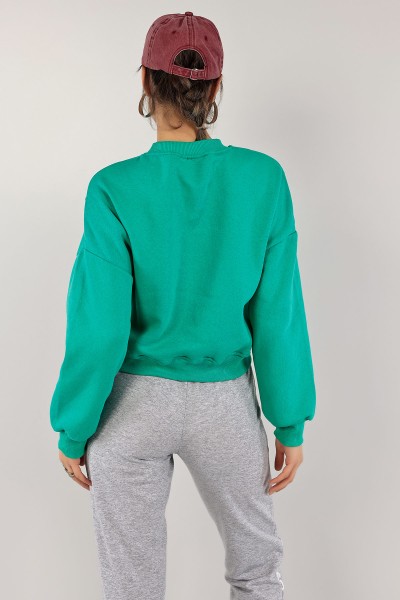 Yeşil Şardonlu Bayan Sweat 140752