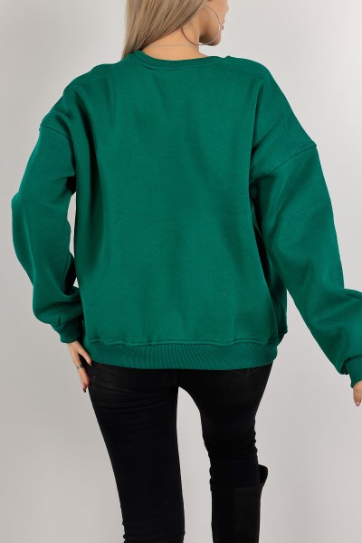 Yeşil Şardonlu Bayan Sweat 142334