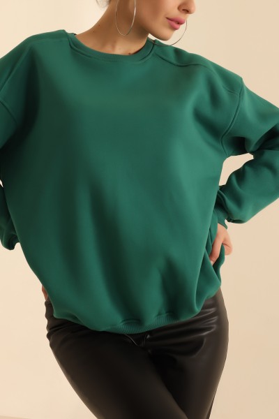 Yeşil Şardonlu Bayan Sweat 217444