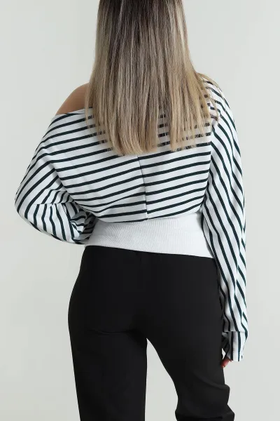 Yeşil Şardonsuz Üç İp Kadın Sweat 488018