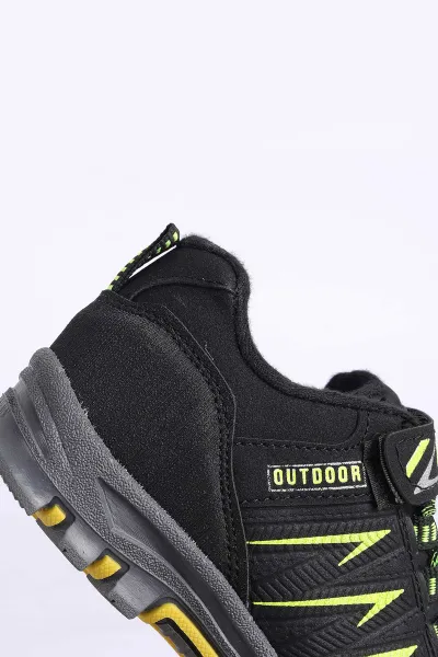 Yeşil Siyah  (30-35 Filet )Outdoor Kalın Tabanlı Cırtlı Çocuk Bot 305563