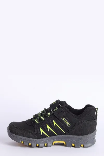 Yeşil Siyah  (30-35 Filet )Outdoor Kalın Tabanlı Cırtlı Çocuk Bot 305563