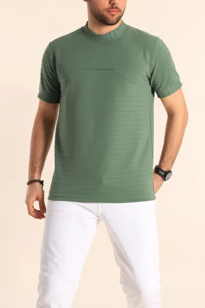 yesil-slim-fit-cizgi-detay-likrali-erkek-tisort-248118