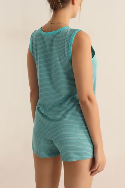 Yeşil Şortlu Bayan Pijama Takımı 189573
