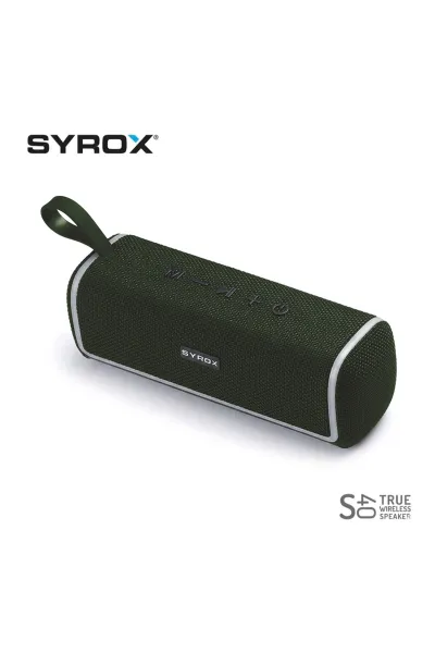 Yeşil Syrox S40 5.0 + EDR full Bas Rgb Led Speaker Taşınabilir Bluetooth Hoparlör 453591