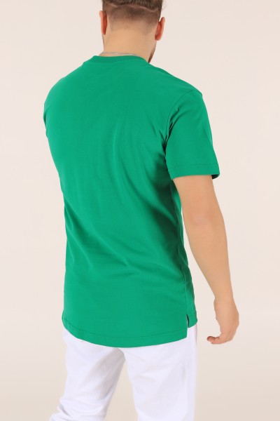 Yeşil Tek Cep Oversize Erkek Tişört 163379