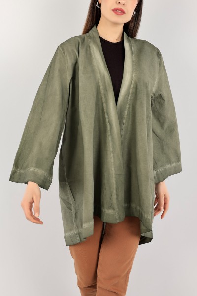 Yeşil Yağ Yıkama Yeni Sezon Kimono 108997