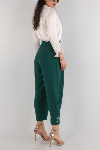 Yeşil Yeni Sezon Bayan Şalvar Pantolon 165010