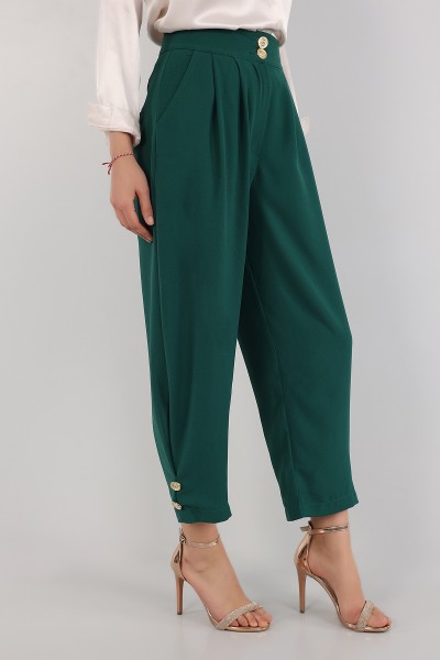 Yeşil Yeni Sezon Bayan Şalvar Pantolon 165010