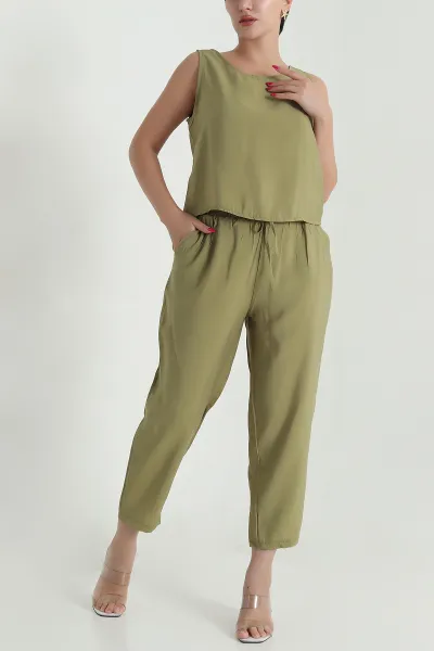 Yeşil Yeni Sezon Modal Kadın İkili Takım 473961