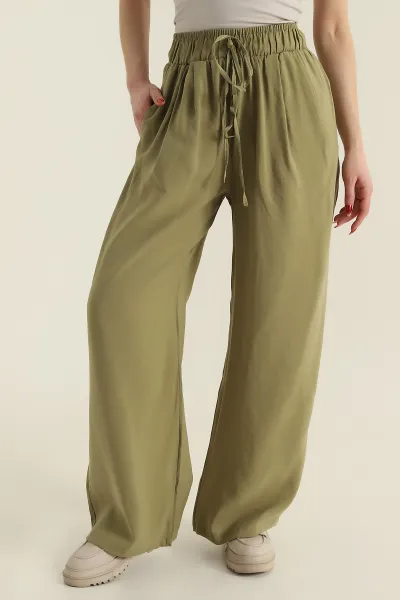 Yeşil Yeni Sezon Modal Kadın Pantolon 425232