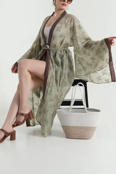 Yeşil Yeni Sezon Tensel Kadın Kimono 477842