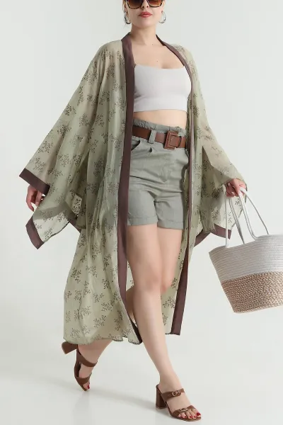 Yeşil Yeni Sezon Tensel Kadın Kimono 477842