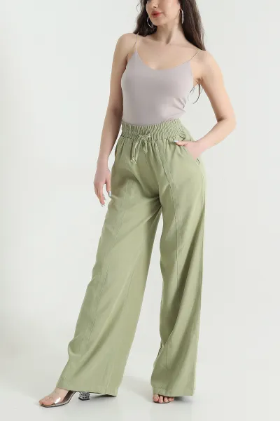 Yeşil Yeni Sezon Tensel Kadın Pantolon 449439