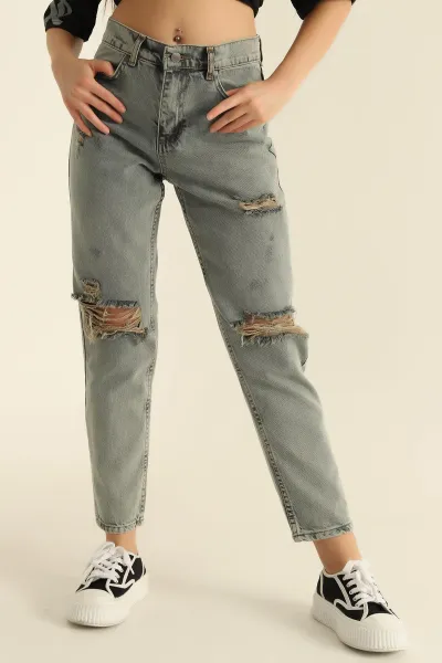 Yırtık Tasarım Kot Pantolon 276134