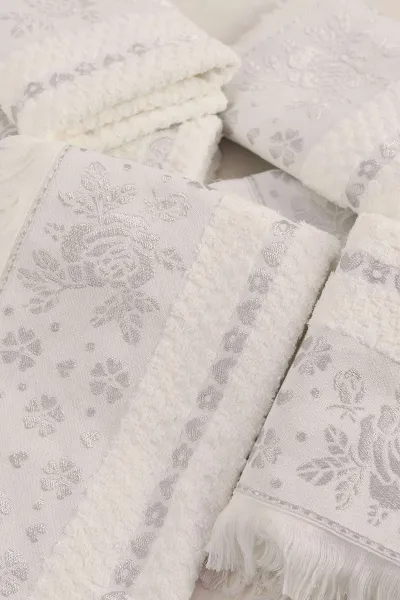 Yoncagül 50x90 Cm Saçaklı Jakarlı 6'lı El Havlusu Seti 434674