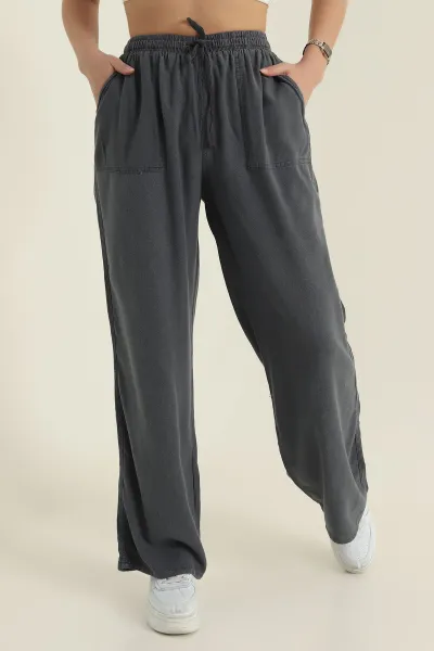 Yüksek Bel Viskon Kadın Pantolon 421147