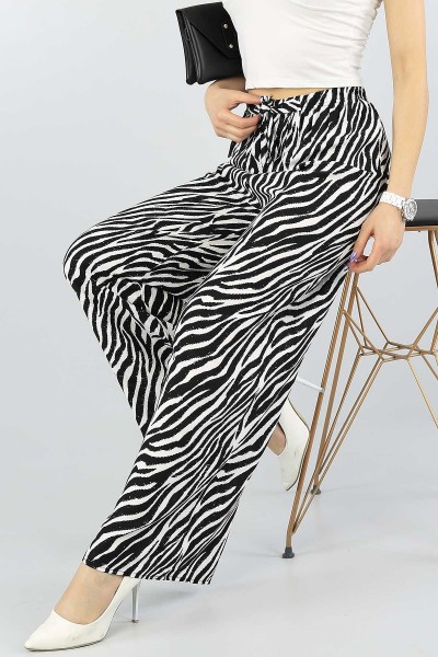 zebra-desenli-dokuma-viskon-bayan-pantolon-55513