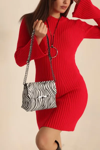 Zebra Desenli Omuz Çantası 236232