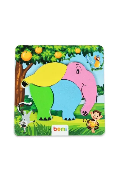 Zekice Ahşap Fil Yapboz 302185