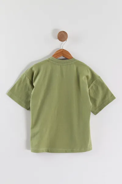 Zeytin (3-10 Yaş) Resort Baskılı Oversize Erkek Çocuk Tişört 469018