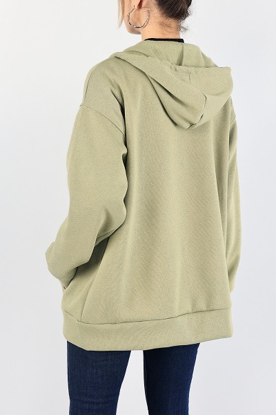 Zeytin Şardonlu Fermuarlı Sweat 88320