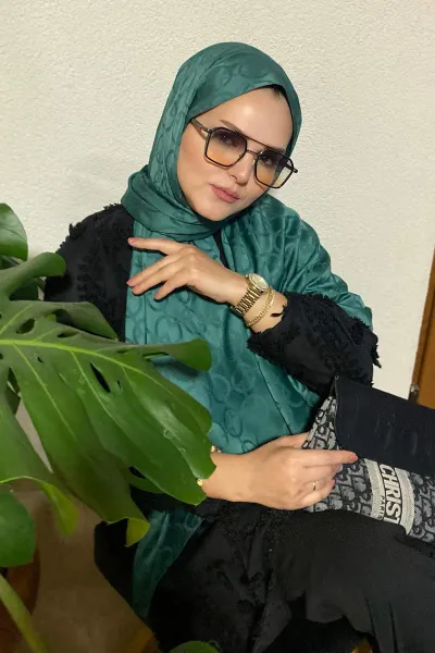 Zümrüt Yeşili 180x70 Jakar İpeksi Karo Desen Şal 270895