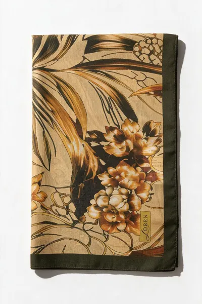 Zümrüt Yeşili 90x90 Cm Dijital Baskılı Edenia Desen Soft Eşarp 498550