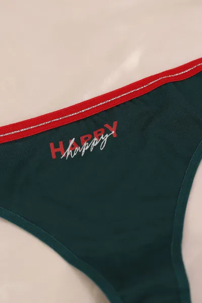 Zümrüt Yeşili Berrak Kadın String Külot 369562