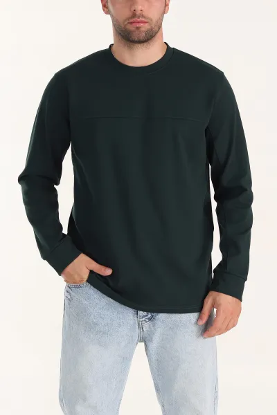 zumrut-yesili-bisiklet-yaka-uzun-kollu-erkek-sweatshirt-396898