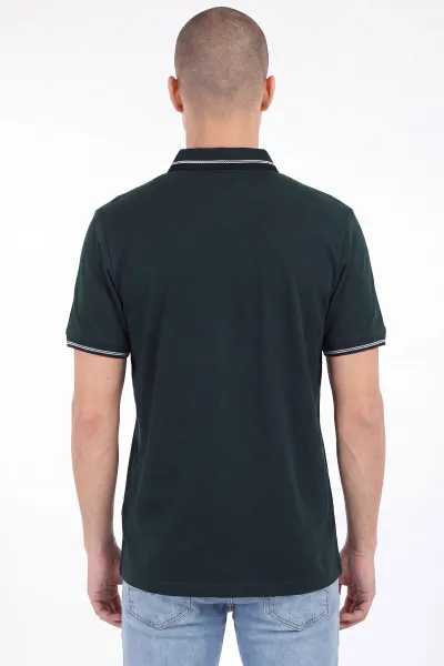 Zümrüt Yeşili Modal Kumaş Cep Detaylı Erkek Tişört 467608