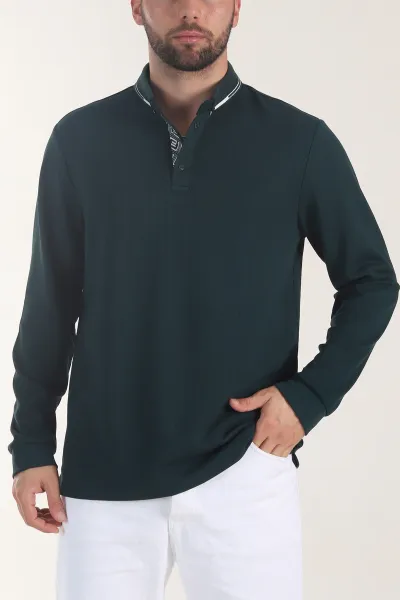 zumrut-yesili-osyho-kumas-cizgili-polo-yaka-erkek-sweatshirt-406057