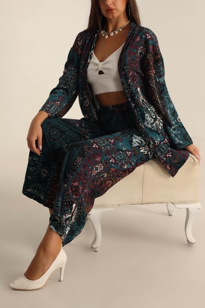 zumrut-yesili-pantolon-kimono-dokuma-ikili-takim-196945
