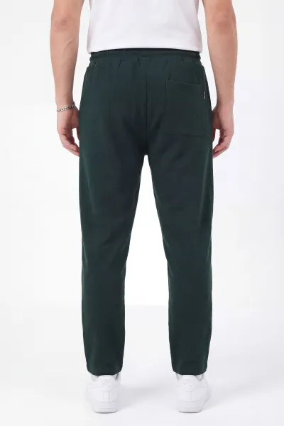 Zümrüt Yeşili Pike Kumaş Boyfriend Erkek Pantolon 459889