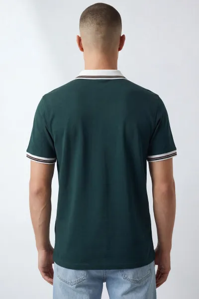 Zümrüt Yeşili Polo Yaka Erkek Tişört 435382