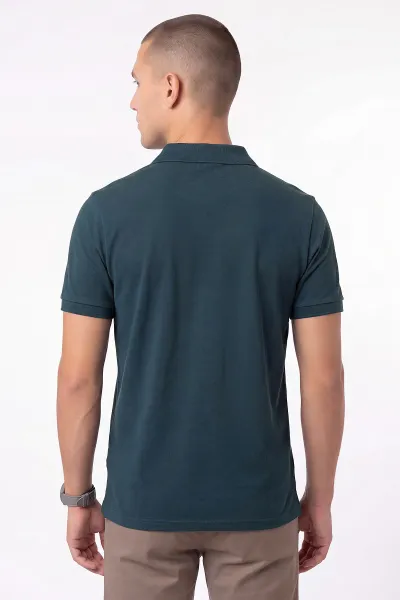 Zümrüt Yeşili Polo Yaka Erkek Tişört 470311
