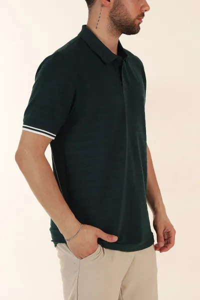 zumrut-yesili-regular-fit-cizgi-dokulu-fermuarli-polo-yaka-erkek-triko-tisort-370062