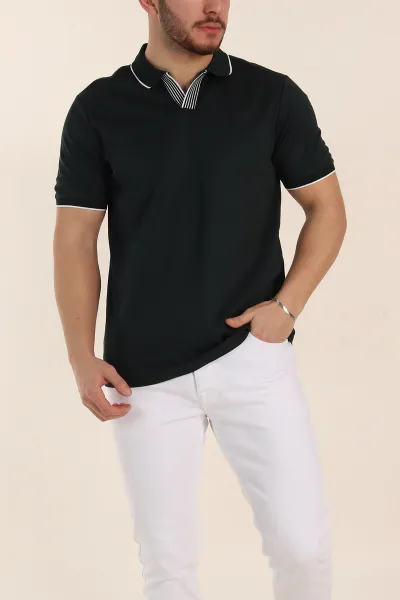Zümrüt Yeşili Regular Fit Polo Yaka Erkek Tişört 338468