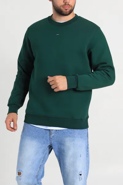 zumrut-yesili-relaxed-fit-uc-ip-sardonlu-kol-detayli-erkek-sweatshirt-309951
