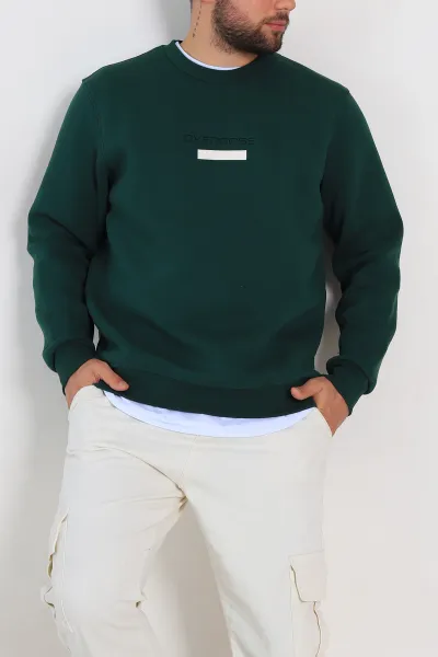 zumrut-yesili-relaxed-fit-uc-ip-sardonlu-yazi-detayli-erkek-sweatshirt-310483