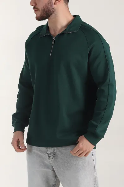 zumrut-yesili-yarim-fermuarli-dik-yaka-erkek-sweatshirt-404800