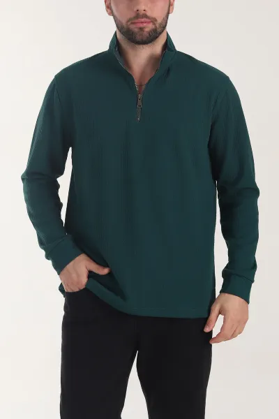 zumrut-yesili-yarim-fermuarli-dokulu-dik-yaka-erkek-sweatshirt-406932