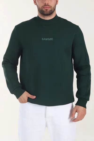 zumrut-yesili-yazi-detayli-bisiklet-yaka-erkek-sweatshirt-404759