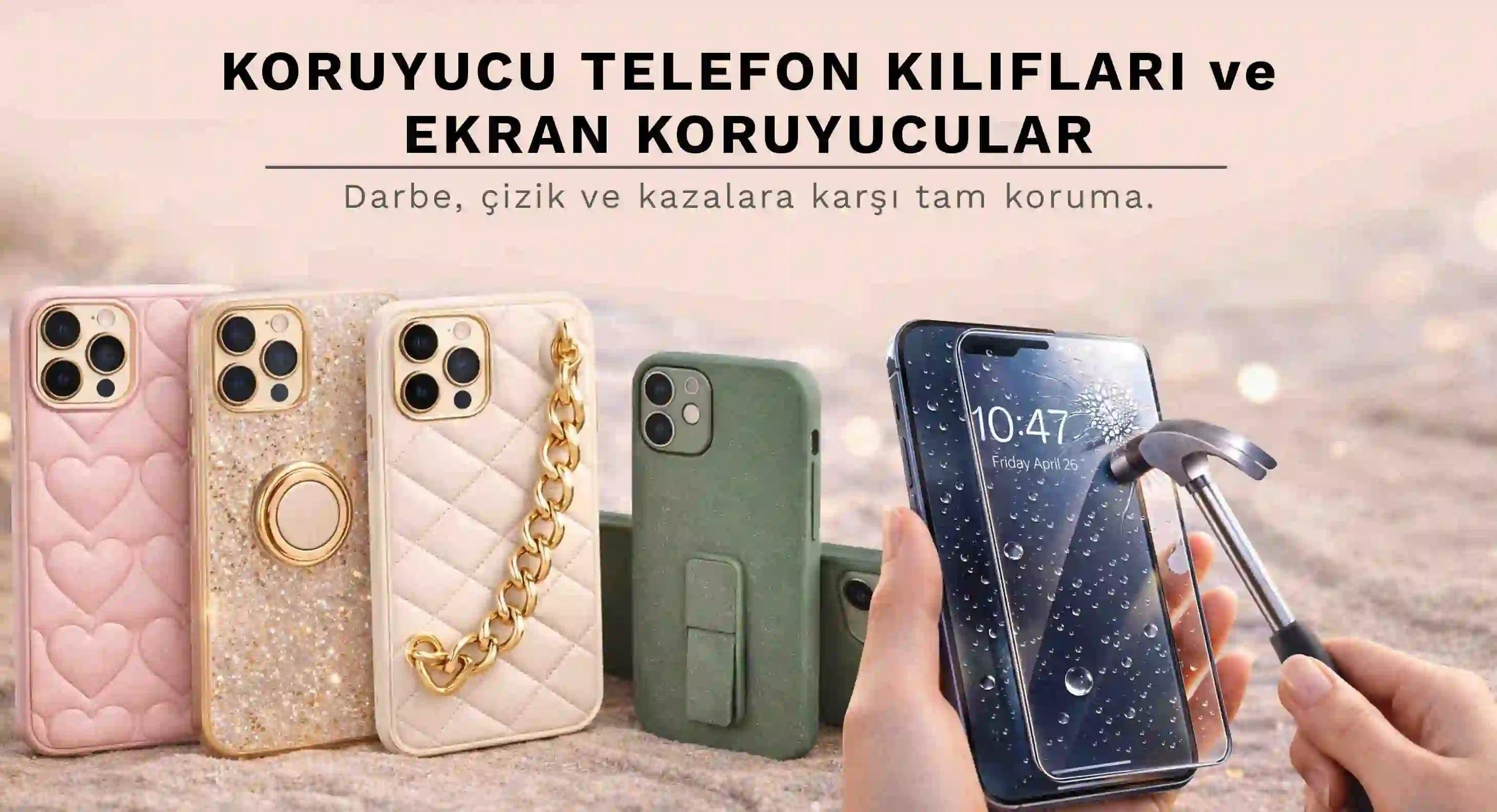 Koruyucu Telefon Kılıfları ve Ekran Koruyucular Sizleri Bekliyor